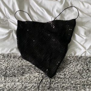 Princess Polly black sequin top